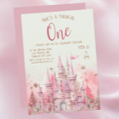 Whimsical Winter Prinses Sprookje Eerste Verjaarda Kaart