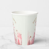 Whimsical Winter Prinses Sprookje Eerste Verjaarda Papieren Bekers (Rechts)