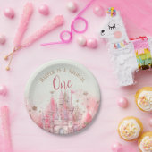 Whimsical Winter Prinses Sprookje Eerste Verjaarda Papieren Bordje (Feest)