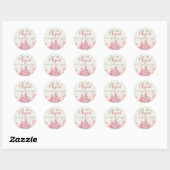 Whimsical Winter Prinses Sprookje Eerste Verjaarda Ronde Sticker (Vel)