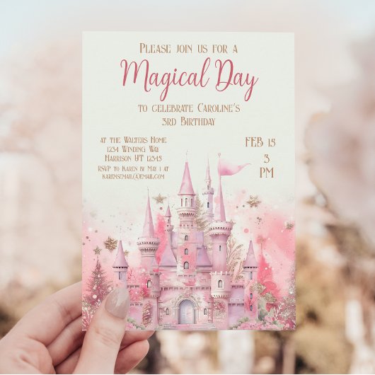 Whimsical Winter Prinses Sprookjesachtige Verjaard Kaart