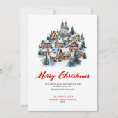 Whimsical Winter Scene Christmas Greeting Card Feestdagenkaart (Voorkant)