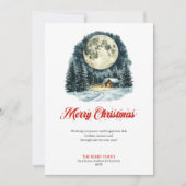 Whimsical Winter Scene Red Green Greeting Card Feestdagenkaart (Voorkant)