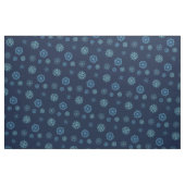 Whimsical Winter Snowflake Pattern Navy Light Blue Stof (Fat Quarter)