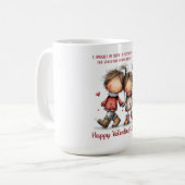 Whimsical Winter Valentine Kids Illustration Koffiemok (Voorkant links)