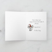 Whimsical Winter Village Happy New Year Greeting  Feestdagen Kaart (Binnen)