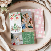 Whimsical Winter Village Merry Christmas 2 Foto Feestdagenkaart