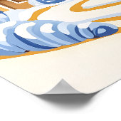 Whimsical Winter Village met besneeuwde torens Poster (Hoek)