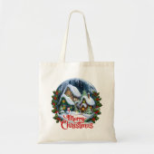 Whimsical Winter Village Snow Wereldbol Tote Bag (Voorkant)