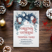 Whimsical Winter Vogels Kerstmis Feest Kaart