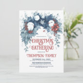 Whimsical Winter Vogels Kerstmis Feest Kaart (Staand voorkant)