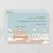 Whimsical Winter Wedding Save the Date Briefkaart (Voorkant / Achterkant)
