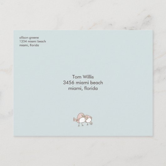 Whimsical Winter Wedding Save the Date Briefkaart (Achterkant)