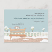 Whimsical Winter Wedding Save the Date Briefkaart (Voorkant)
