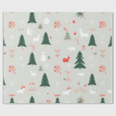 Whimsical Winter Wonderland Cadeaupapier (Vlak)