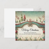 Whimsical Winter Wonderland Frame Feestdagenkaart (Voorkant / Achterkant)