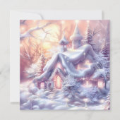 Whimsical Winter Wonderland House Kerstmis Feestdagenkaart (Voorkant)