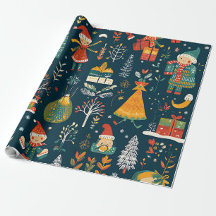Whimsical Winter Wonderland Kerstmis Cadeaupapier