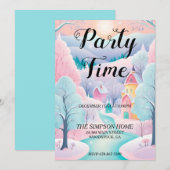 Whimsical Winter Wonderland Kerstuitnodiging Kaart (Voorkant / Achterkant)