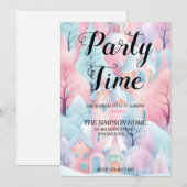 Whimsical Winter Wonderland Kerstuitnodiging Kaart (Voorkant / Achterkant)