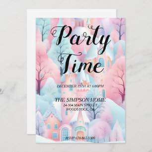 Whimsical Winter Wonderland Kerstuitnodiging Kaart