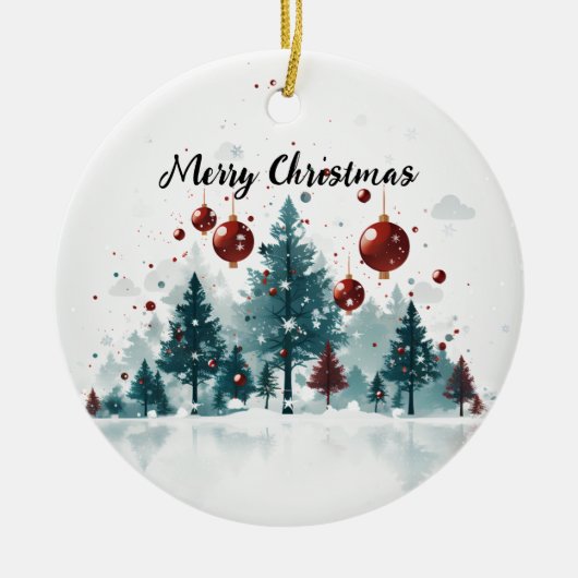 ❄️ Whimsical Winter Wonderland Ornament 🎄 (Voorkant)