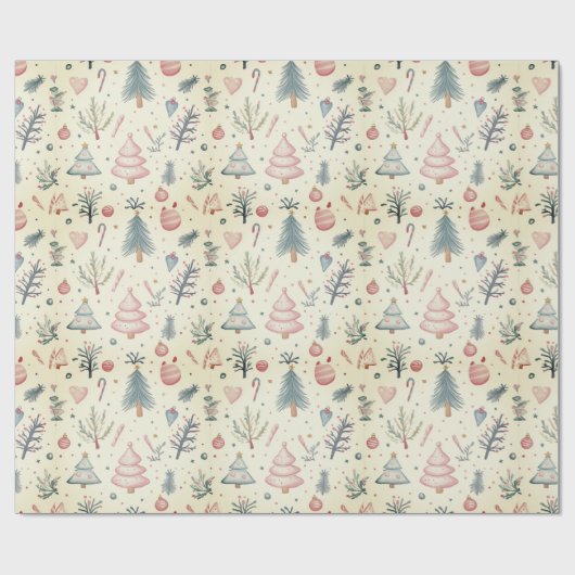 "Whimsical Winter Wonderland Pattern" Cadeaupapier (Vlak)