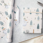 Whimsical Winter Wonderland Sneeuwman, Kerstmis Cadeaupapier<br><div class="desc">Stap in een dromerig, met sneeuw gekust landschap met ons Whimsical Winter Wonderland Snowman Christmas Wrapping Paper. Dit betoverende ontwerp is een middelpunt van ons Whimsical Christmas Collectie en beschikt over een heerlijke sneeuwman te midden van een serene winterwonderland, beschilderd in zachte, neutrale waterverven met een vleugje Cottagecore charme. De...</div>