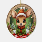 Whimsical Winter Wonderland Woodland Wildlife 🦌🎄 Keramisch Ornament (Links)