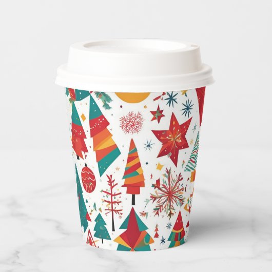 Whimsical Winter Wonders Paper Cup Papieren Bekers (Voorkant)