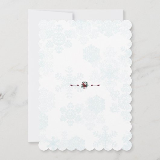 Whimsical Winter Wreath Sip & See Baby shower Kaart (Achterkant)