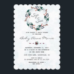 Whimsical Winter Wreath Sip & See Baby shower Kaart<br><div class="desc">Uniek ontwerp van de Winter Square-kaart met prachtige waterverf bessen en sneeuwbladeren met een sprankeling,  pijlen met harten als scheidsrechter,  allemaal op een witte achtergrond met zachte sneeuwvlokken. Het gebruik past hulpmiddel aan om uw info toe te voegen. Ga voor overeenkomende objecten naar het Collectie Whimsical Winter Wreate</div>