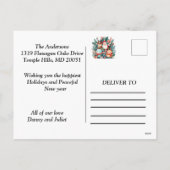 Whimsical Winter's Tale: voeg je warme wensen toe Feestdagenkaart (Achterkant)