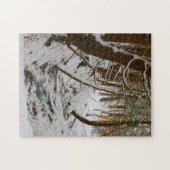 Whimsical Wintry Wooded Creek Bed Scene Legpuzzel (Horizontaal)