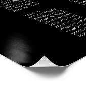 Whimsical Wit op Black Flourish zitgrafiek Perfect Poster (Hoek)