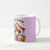 Whimsical Witch Art voor Spooky Celebrations Koffiemok (Voorkant rechts)