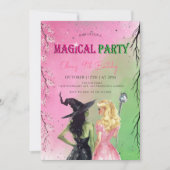 Whimsical Witch Birthday Party Kaart (Voorkant)