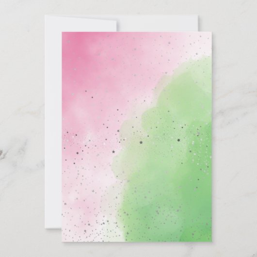 Whimsical Witch Birthday Party Kaart (Achterkant)