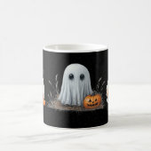 Whimsical Witch Cat Ghost Pumpkin Halloween Mug Koffiemok (Center)