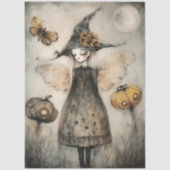 Whimsical  Witch en pompoenen Decoupage Tissuepapier (Voorkant)
