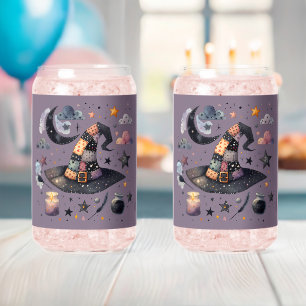 Whimsical Witch Pet en hemelse magie Blikvorm Glas