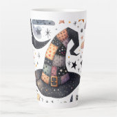 Whimsical Witch Pet en hemelse magie Latte Mok (Voorkant)
