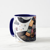 Whimsical Witch Pet en hemelse magie Mok (Voorkant links)