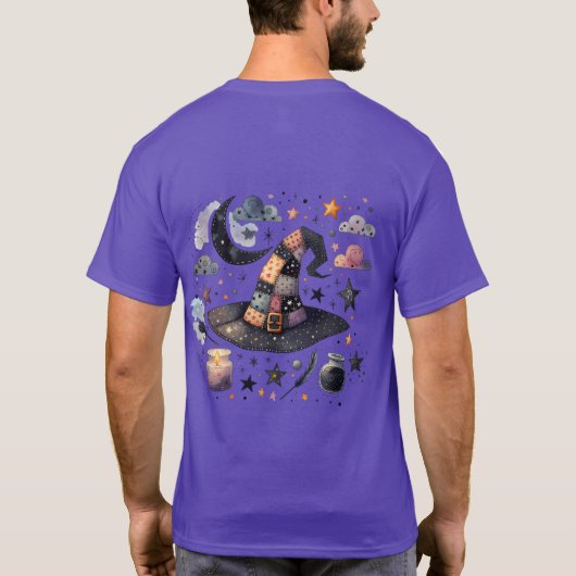 Whimsical Witch Pet en hemelse magie T-shirt (Achterkant)