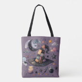 Whimsical Witch Pet en hemelse magie Tote Bag (Achterkant)