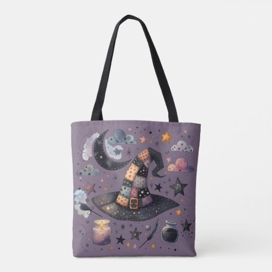 Whimsical Witch Pet en hemelse magie Tote Bag (Achterkant)
