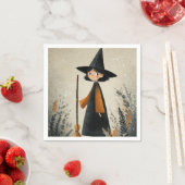 Whimsical Witch Waterverf Halloween Servet (Insitu)