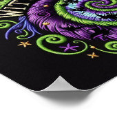 Whimsical Witch Way to Fun Halloween Ontwerp Poster (Hoek)