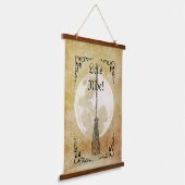Whimsical Witchy Full Moon Hangend Wandkleed (Gebogen)