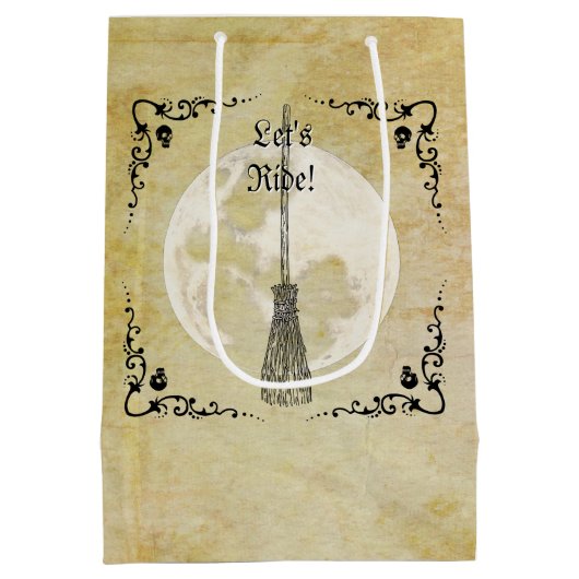 Whimsical Witchy Full Moon Medium Cadeauzakje (Achterkant)